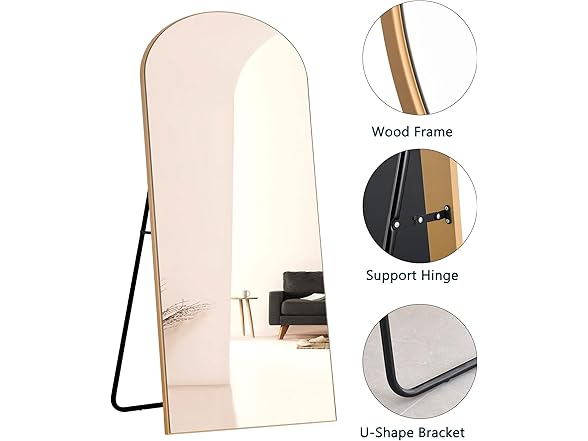 NeuType Arched Full Length Mirror, 71"x28"