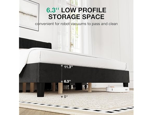 Novilla King Bed Frame, King Bed Frame with Headboard