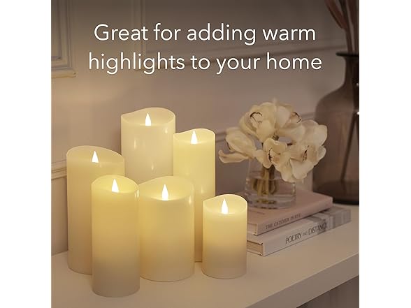 Softflame LED Candles w/Remote 3pk
