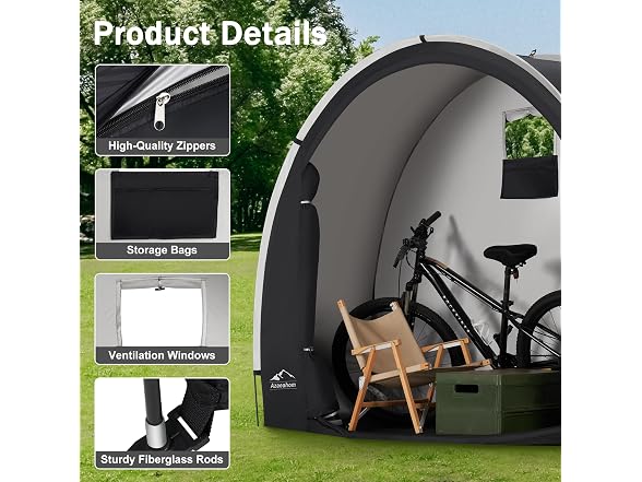 Azaeahom Waterproof Bike Storage Tent