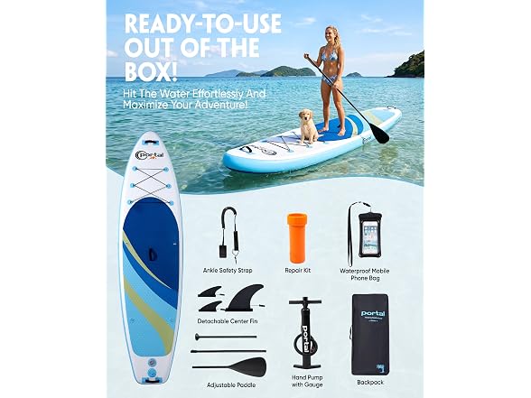 PORTAL SUP Inflatable Paddle Board for Adults 10'6''