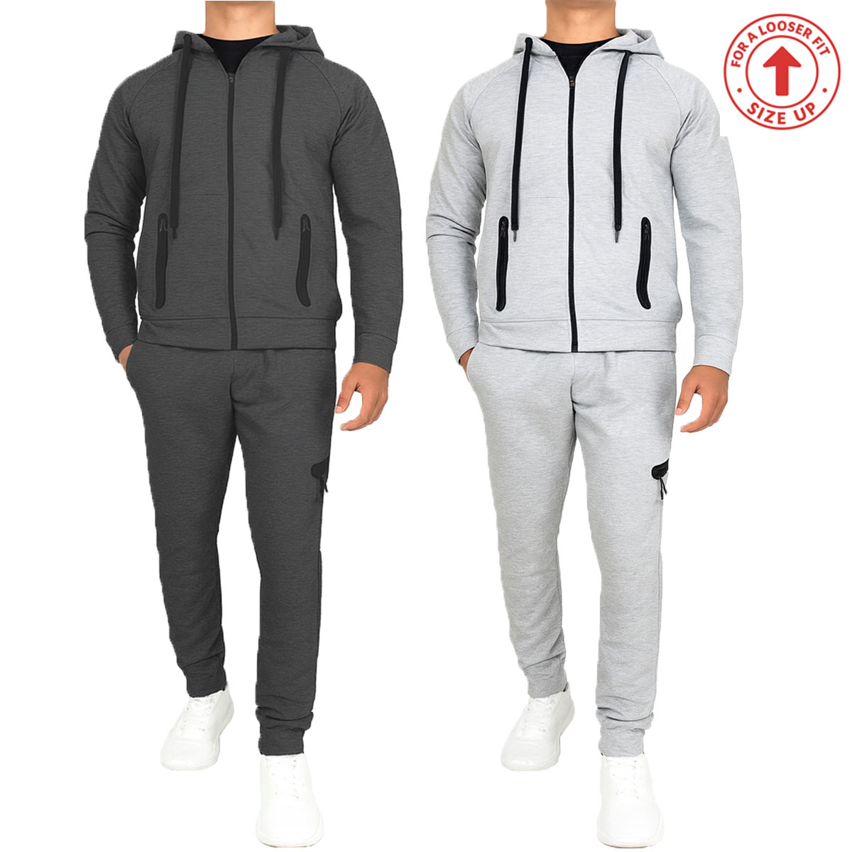 Mens Tech Fleece Hoodie & Jogger Sets (S-3XL) - Gallery 33