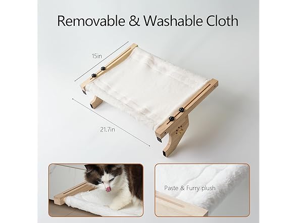 TUSATIY 21.7'' Cat Window Perch Bed