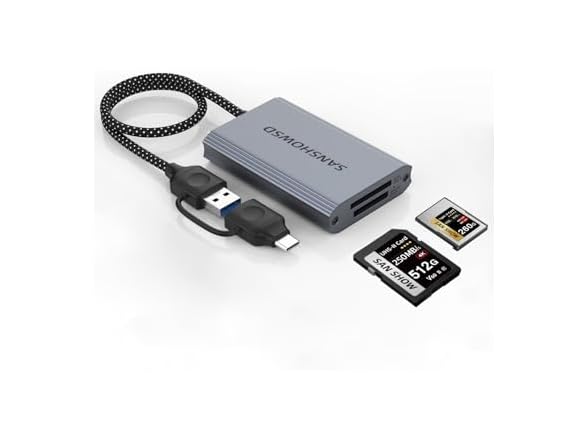 Dual-Slot Memory Card Reader