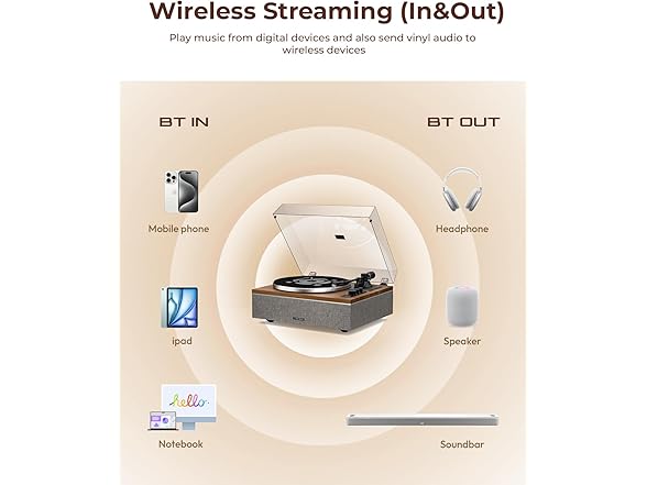 Qlearsoul Vinyl Record Player