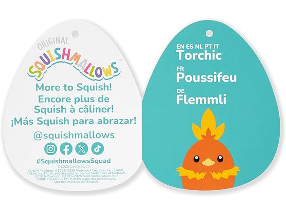 Squishmallows Original 20in Torchic Pokémon Plush