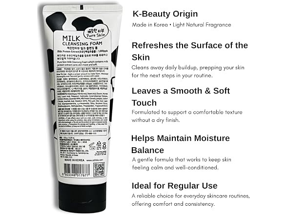 esfolio Milk Cleansing Foam Face Wash 5.29 oz
