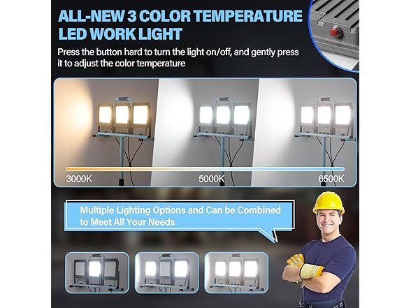 GoBright 31000LM 3 Head Work Light