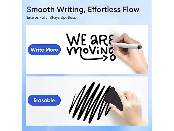 VUSIGN Magnetic White Board Hanging, 36" x 24"