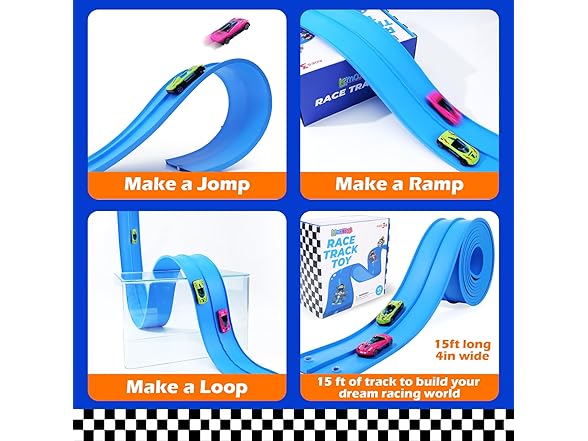 lemostaar Flexible Race Track Toys for Kids