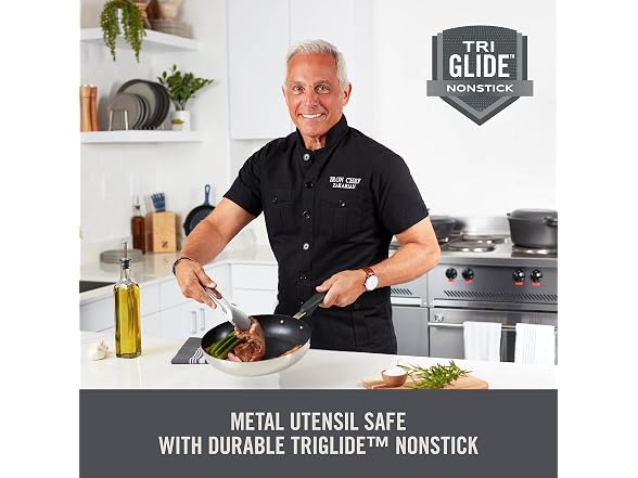 Zakarian by Dash Nonstick Stainless Steel Fry Pan Set