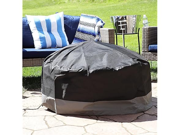 Sunnydaze Decor NY-258 Round Fire Pit Cover 30in Black