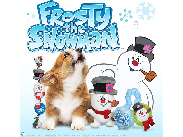 Frosty the Snowman Dog Toys 2pc