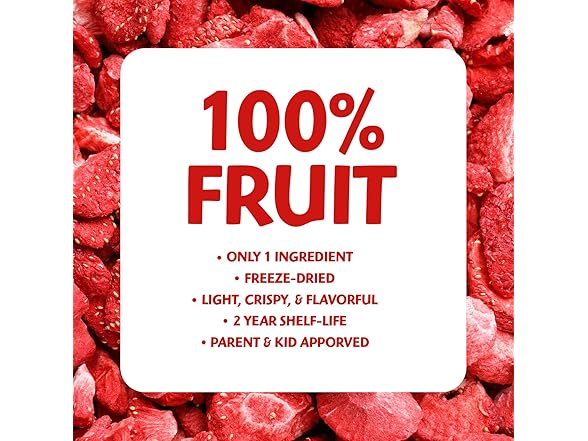 24Pk Brothers All Natural Freeze Dried Fruit, Strawberry