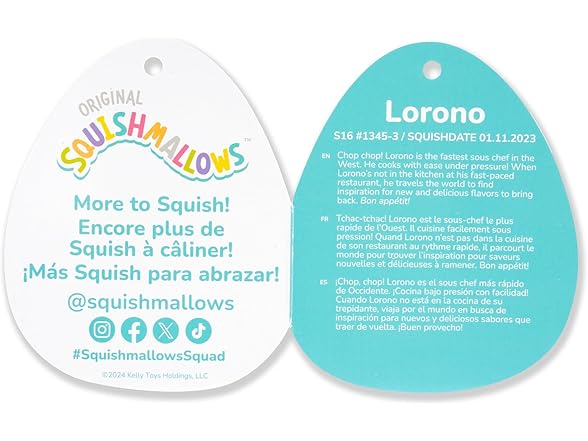 Squishmallows Original 14" Lorono Lobster in Lobster Roll