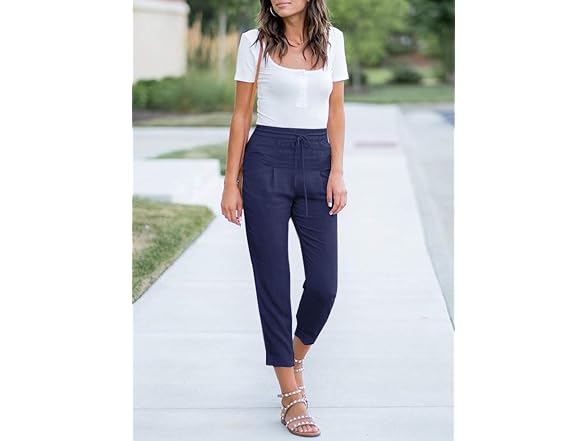 Acelitt Women (M) Spring Fashion Straight Trousers