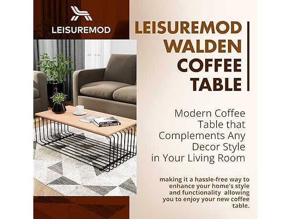 LeisureMod Walden Coffee Table