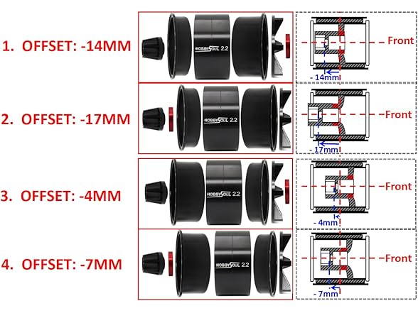 hobbysoul 4pcs RC Adjustable Tires