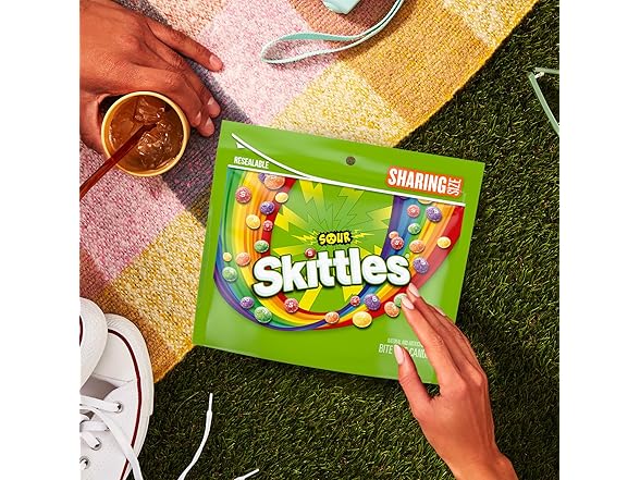 SKITTLES Sour Chewy Candy, Share Size, 13.7 oz.