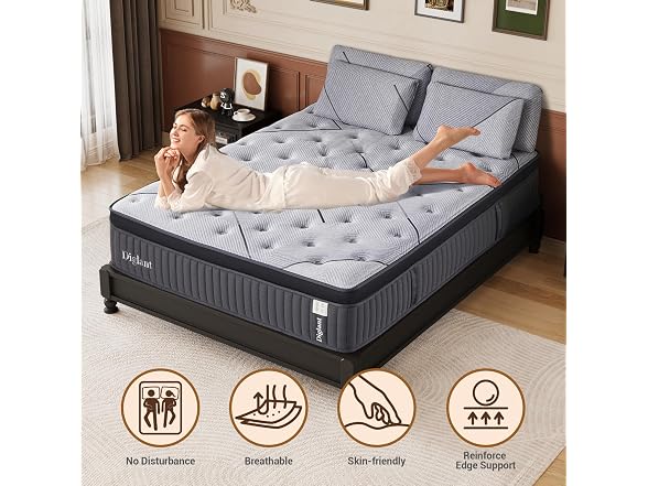 DIGLANT 14" Gel Hybrid Queen Mattress