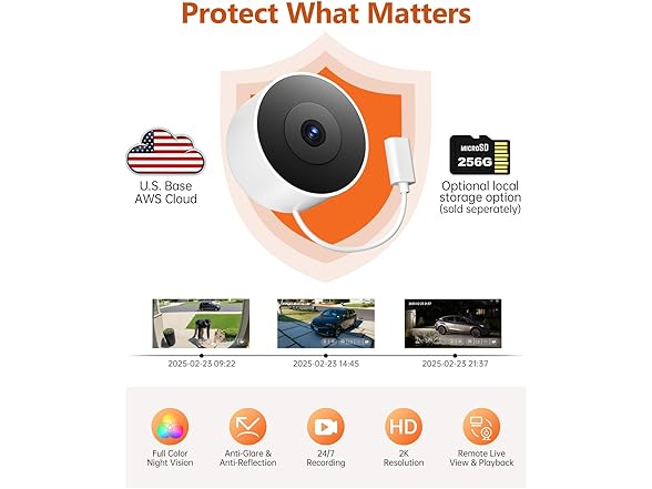 MLAOMENIE 2K Window Security Camera