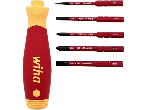 Wiha 28345 6pc Insulated PocketMax Multi-Driver