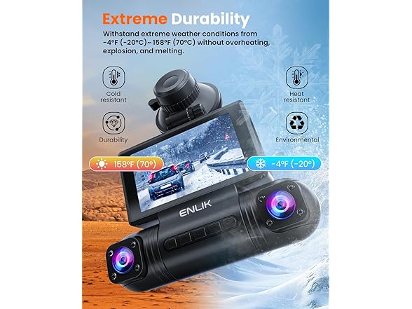ENLIK Dash Cam Front and Rear