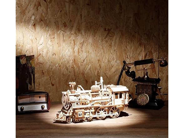 ROKR Locomotive Mechanical Wooden Gear 3D
