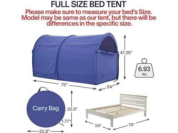 LEEDOR Bed Tent Dream Canopy Shelter Pop Up Full