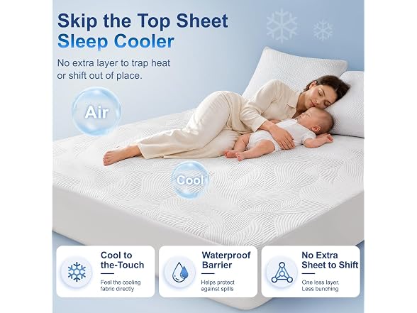 Hisheet Cooling Waterproof Mattress Protector