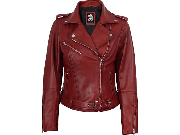 Blingsoul Women (XL) Asymmetrical Leather Jacket