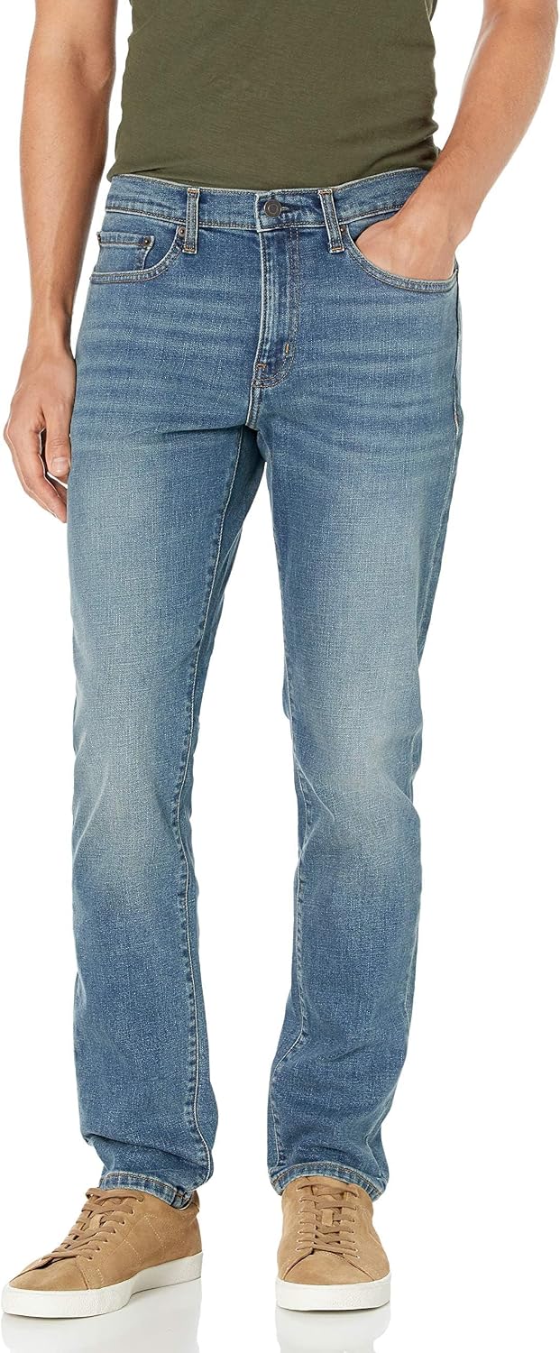 Amazon Essentials Men Slim-Fit Jeans Medium Wash - Gallery 36