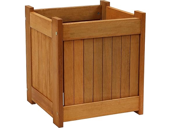 Sunnydaze 16-Inch Square Planter Box Set of 2