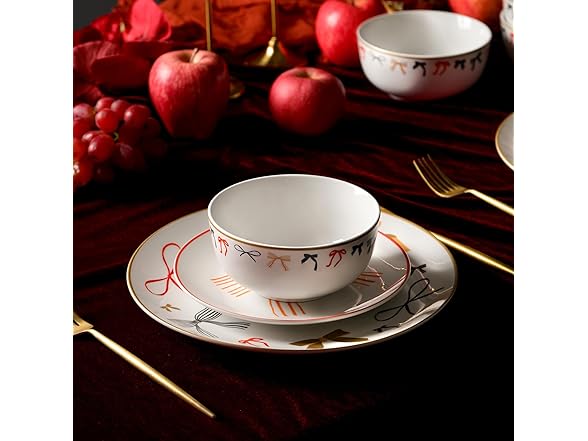 Stone Lain Rosie 12-Piece Dinnerware Set Porcelain Multicolored