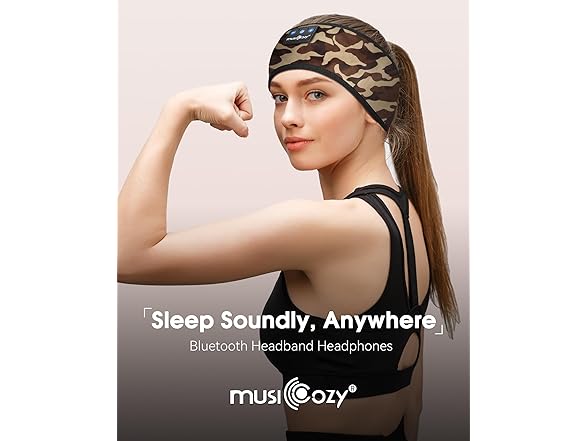 MUSICOZY 5.4 Bluetooth Headband Eye Mask