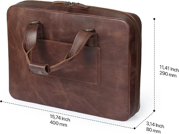 Londo Genuine Leather Organizer Satchel