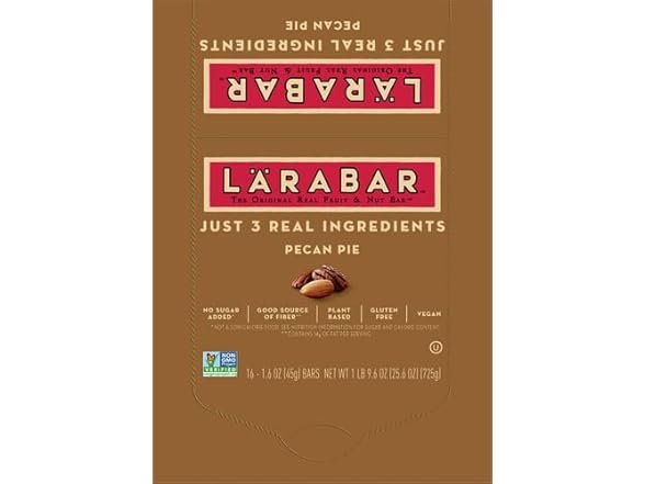 16CT Larabar Pecan Pie, Gluten Free Vegan Fruit & Nut Bar