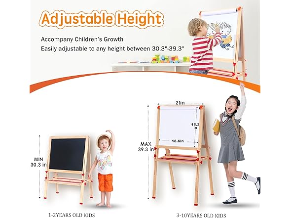 SketchNest Wooden Art Easel for Kids