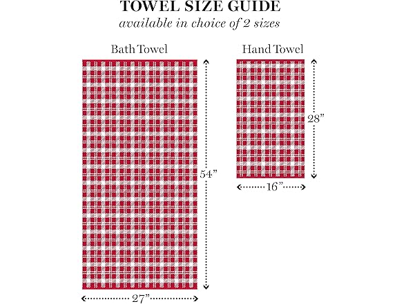 Martha Stewart Plaid Holiday Hand Towels, Set of 2