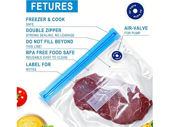 MEGAWISE 39-Pack BPA-Free Vacuum Seal Bags
