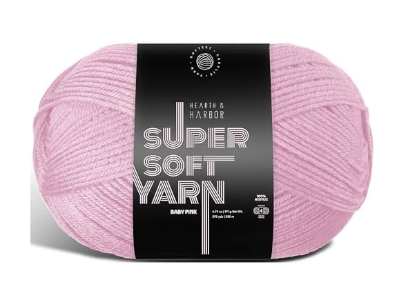 Acrylic Yarn for Crocheting & Knitting Baby Pink