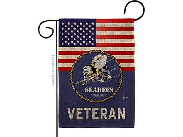 US Seabees Veteran Flag