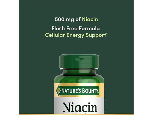 120CT Nature's Bounty Niacin 500mg Flush Free