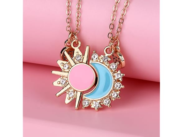 Celestial Sun Moon Friendship Necklace