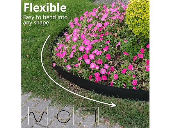 LXVOOEE 20FT Landscape Edging 30 Spikes