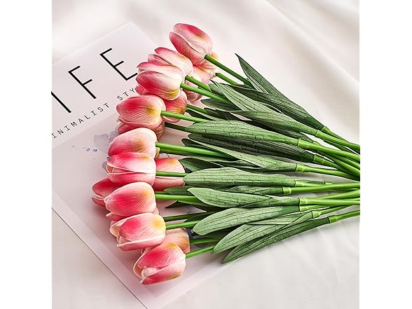 Mikasa Pink Faux Tulips Artificial Flowers