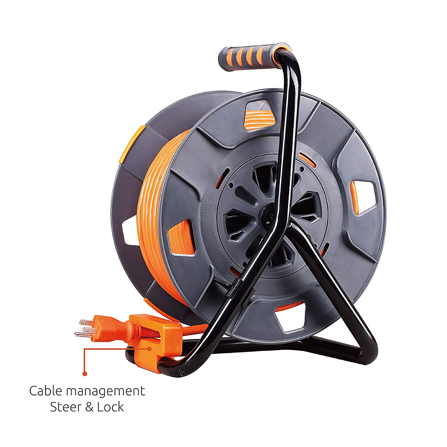 Link 2 Home 60' Extension Cord Reel, 4 Outlets, 14 AWG - Gallery 10