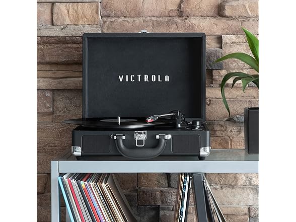 Victrola Journey+ Bluetooth Suitcase Record Player – Built-i (Open Box)