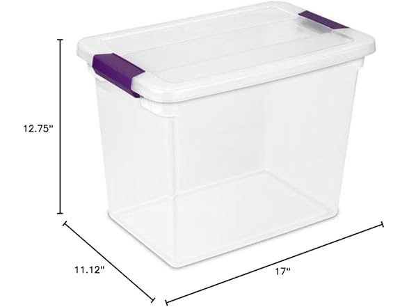 Sterilite Clear View Latch Storage Box, 27-Qts