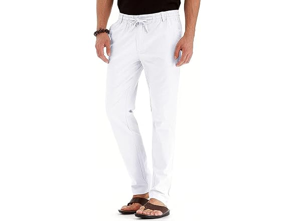 Gubidiao Men (XXL) Casual Linen Pants Beach Pants